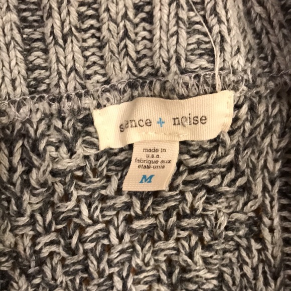 Anthropology SILENCE + NOISE Gray Pocket Cardigan BOHO Sweater Sz M - Picture 5 of 9